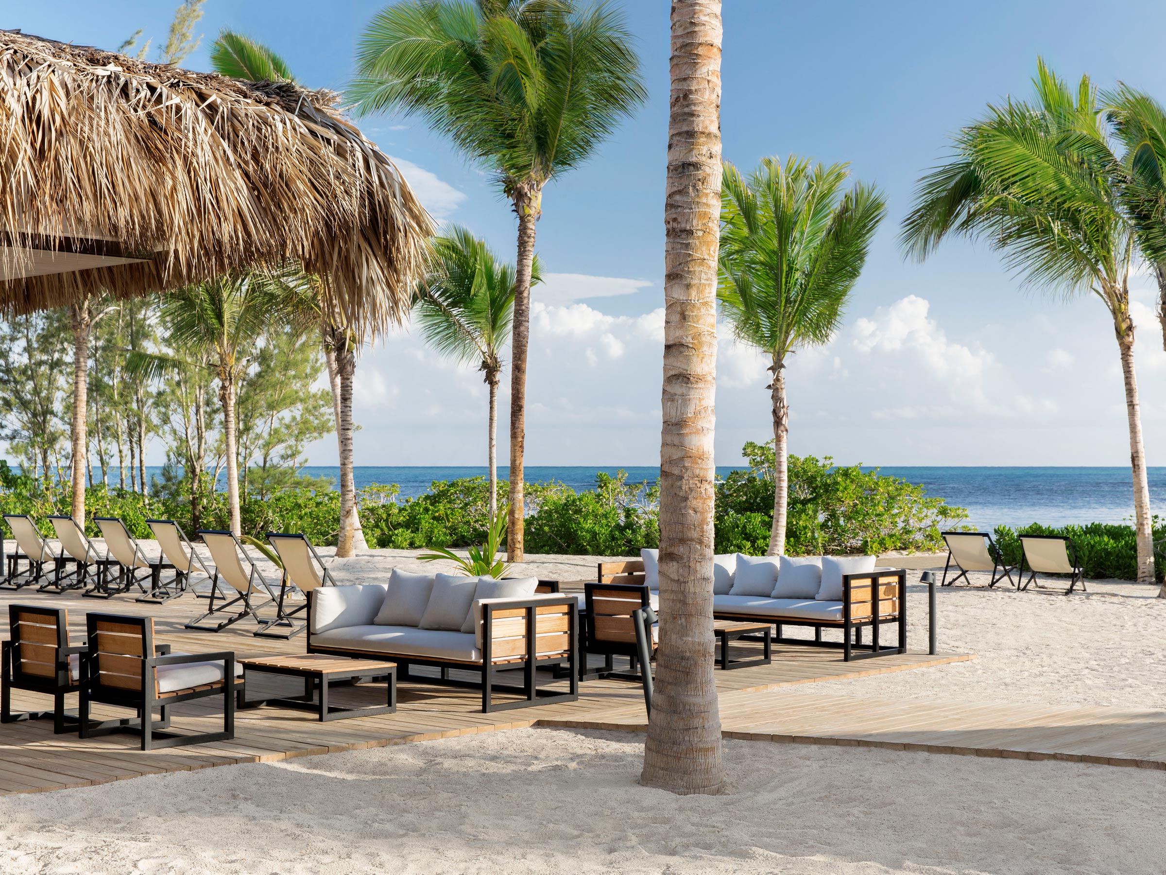 Sunny Days at a Jamaican Beach Bar Lounge
